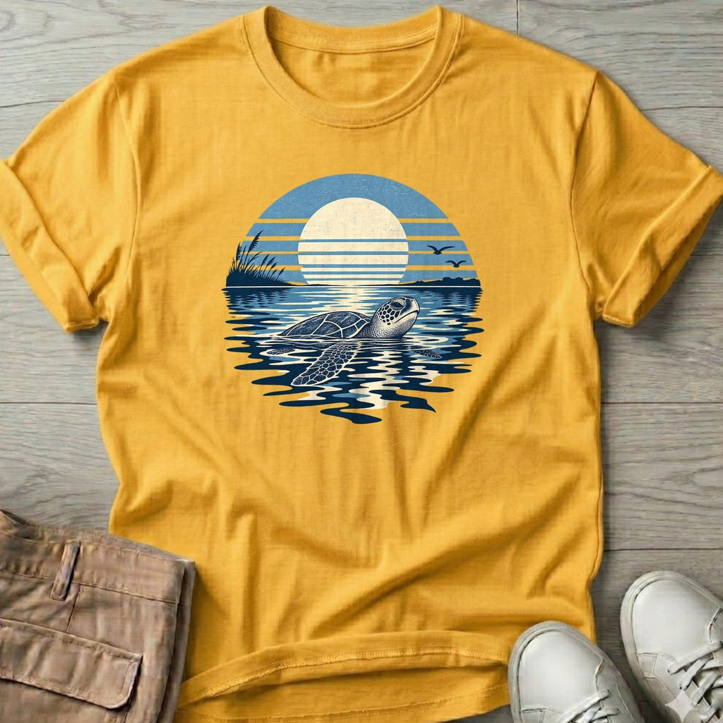 Moonlit Sea Turtle T-Shirt in Daisy