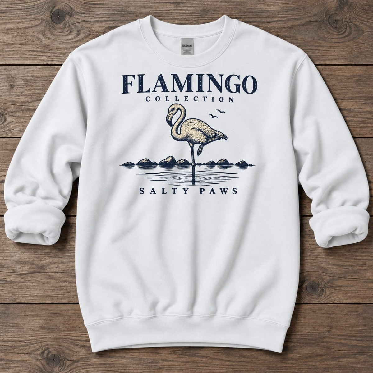Flamingo Collection Midweight Sweatshirt in White