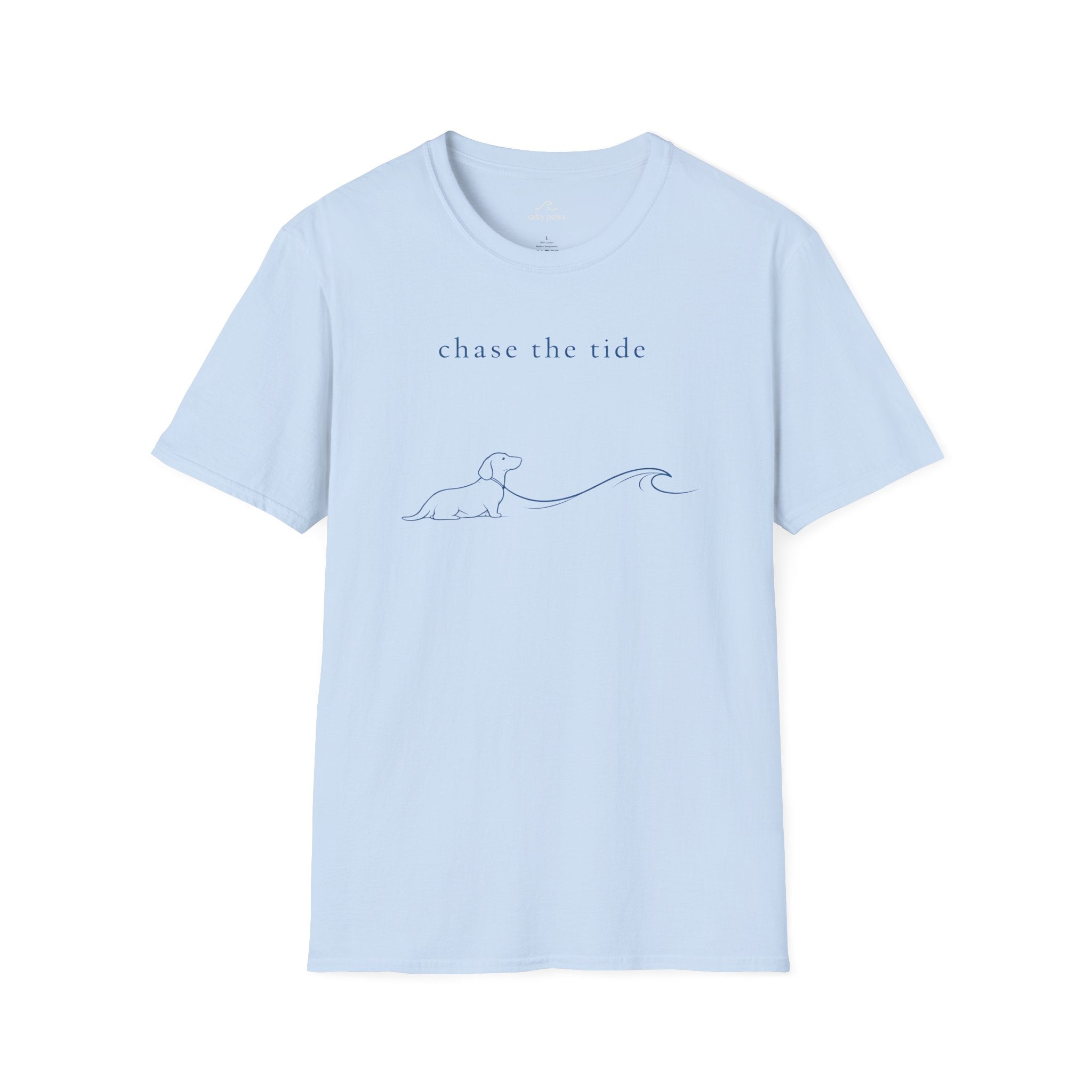 Dachshund Dog Beach Ocean Line Art Tee