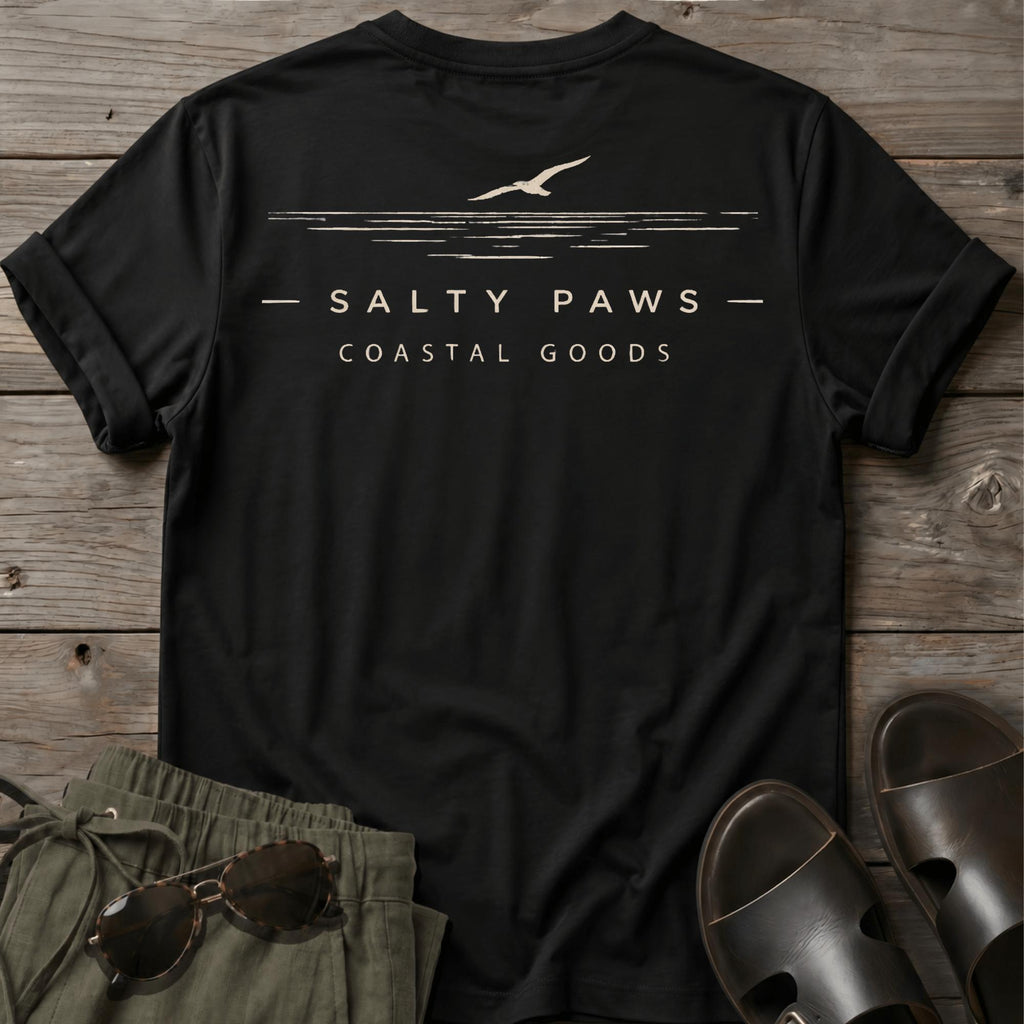 Salty Paws Coastal Goods 2 T-shirt BACK DESIGN