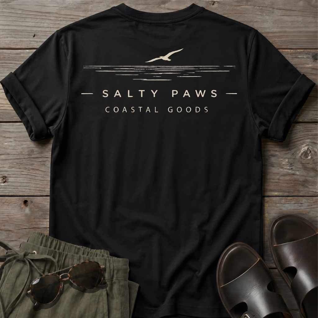 Salty Paws Coastal Goods 2 T-shirt BACK DESIGN