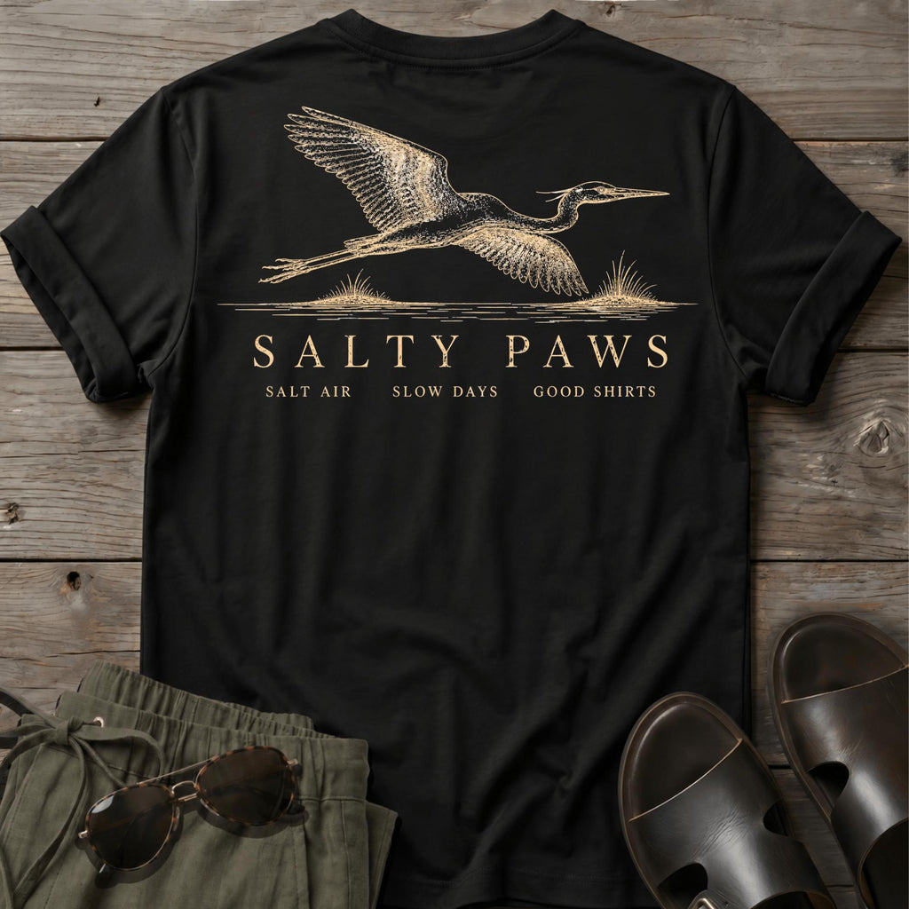 Great Egret Flight 2 T-shirt BACK DESIGN