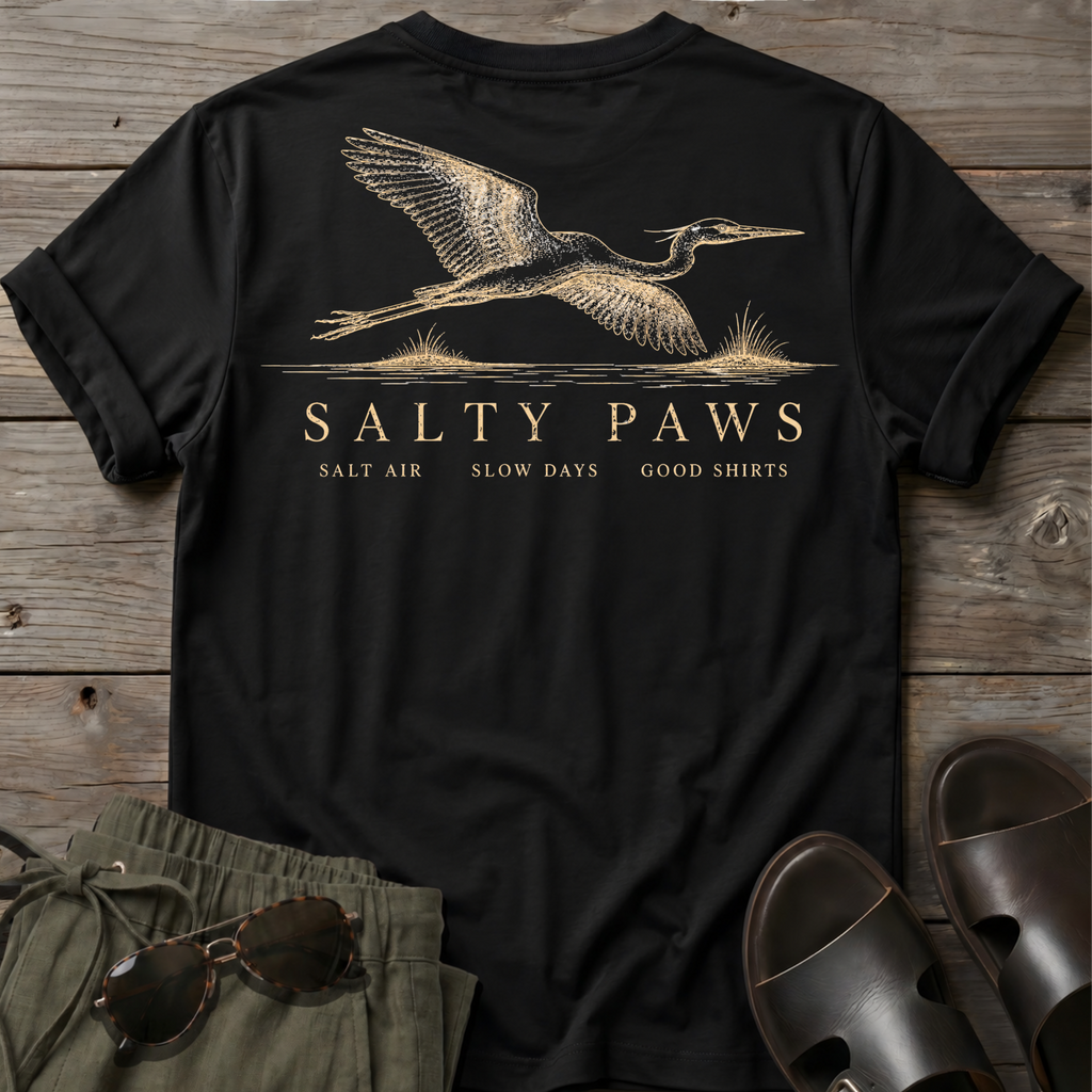 Great Egret Flight 2 T-shirt BACK DESIGN