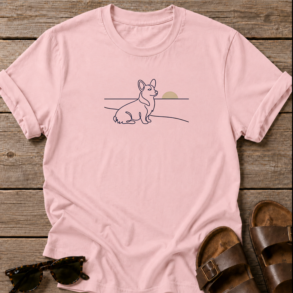 Corgi Beach Dog Bella Canvas