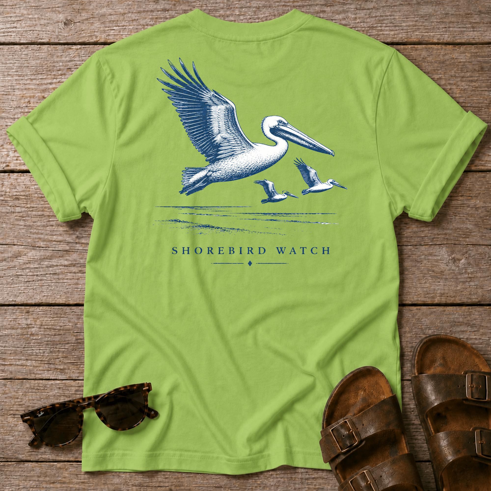 Pelican Shorebird Watch BACK DESIGN T-Shirt