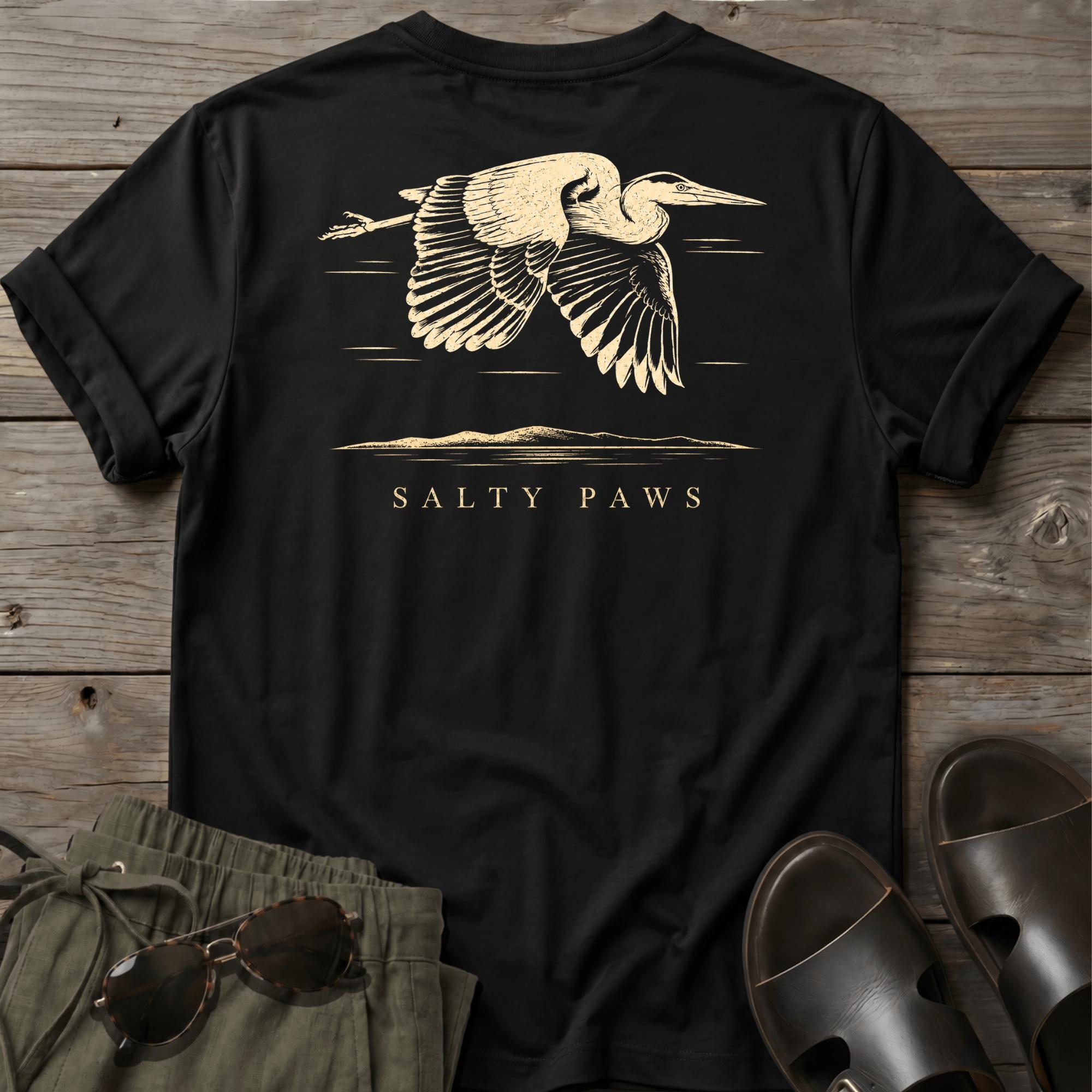 Great Heron Flight 3 T-shirt BACK DESIGN
