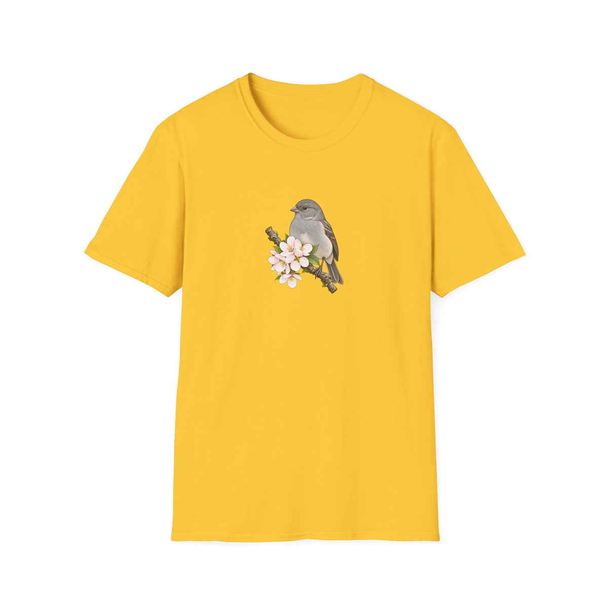Gray Bird Blossom T-Shirt
