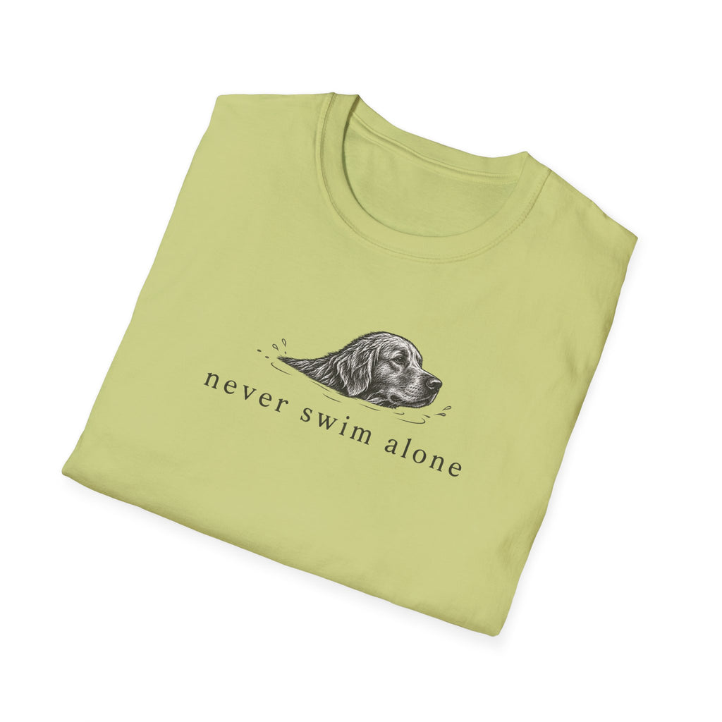 Never Swim Alone Golden Dog T-Shirt