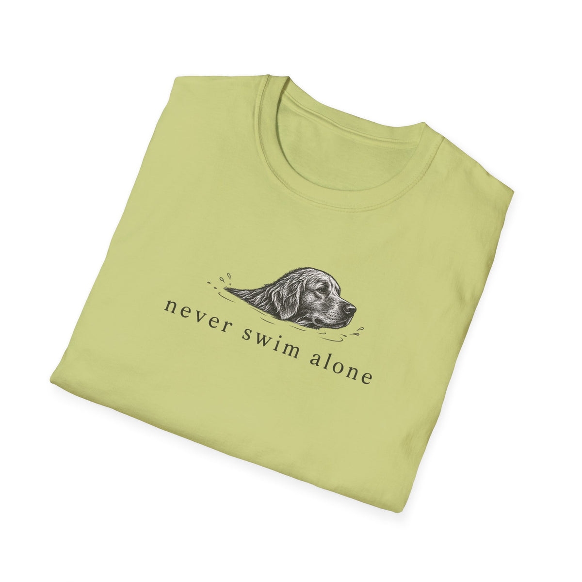 Never Swim Alone Golden Dog T-Shirt