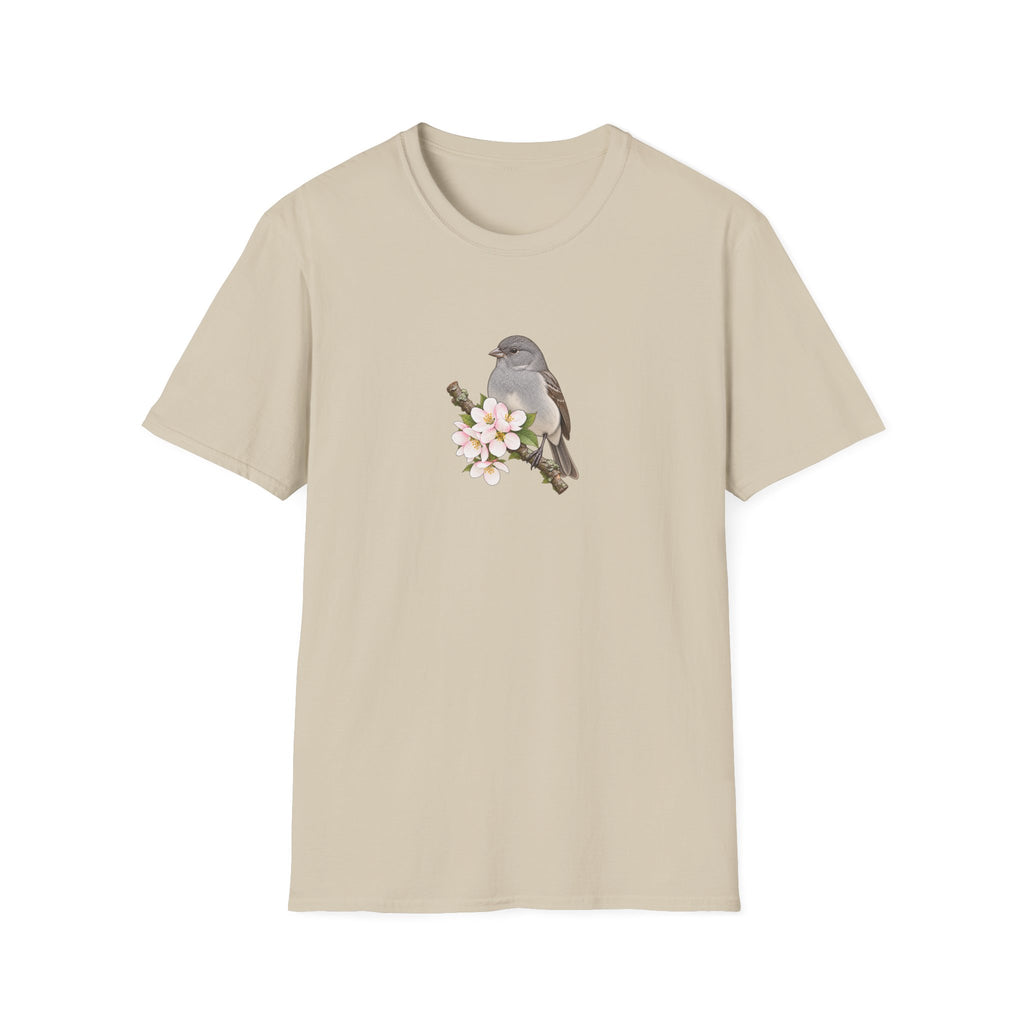 Gray Bird Blossom T-Shirt
