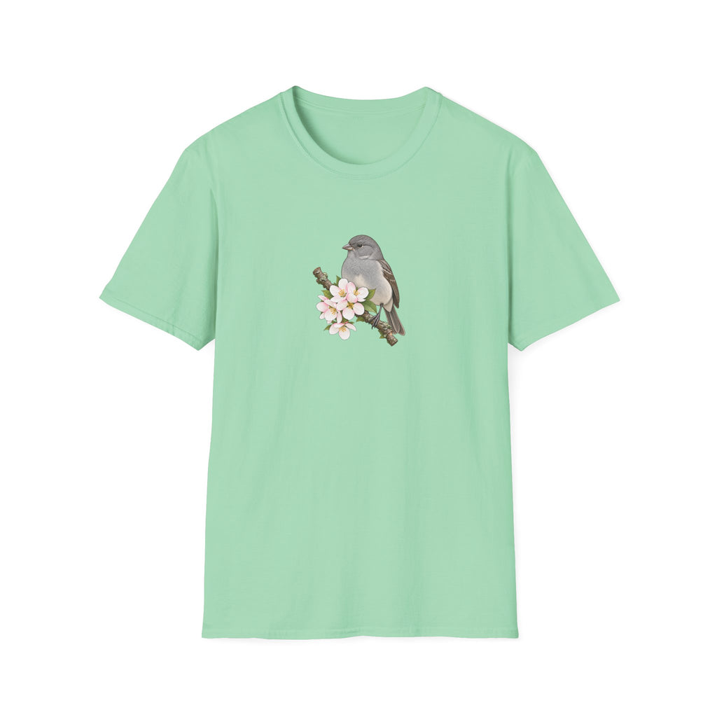 Gray Bird Blossom T-Shirt
