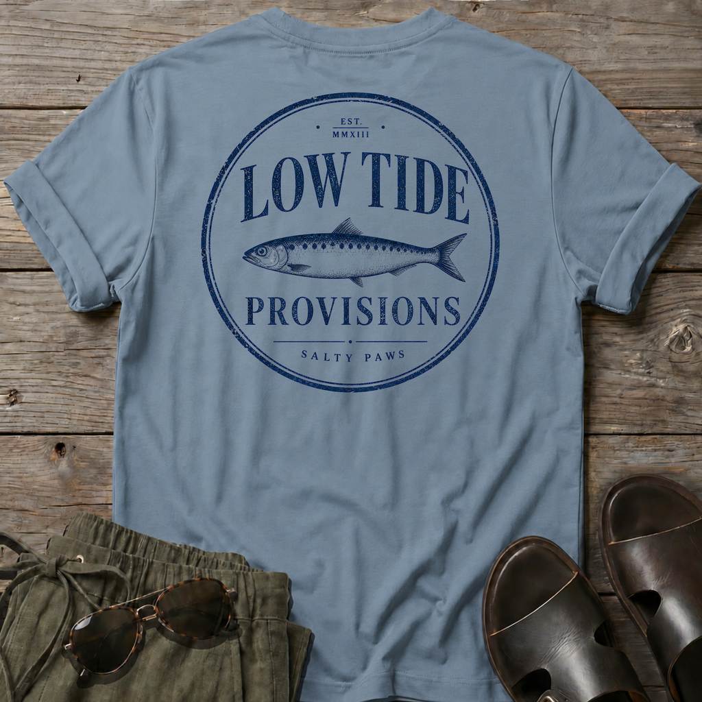Low Tide Provisions Fish  BACK DESIGN T-Shirt
