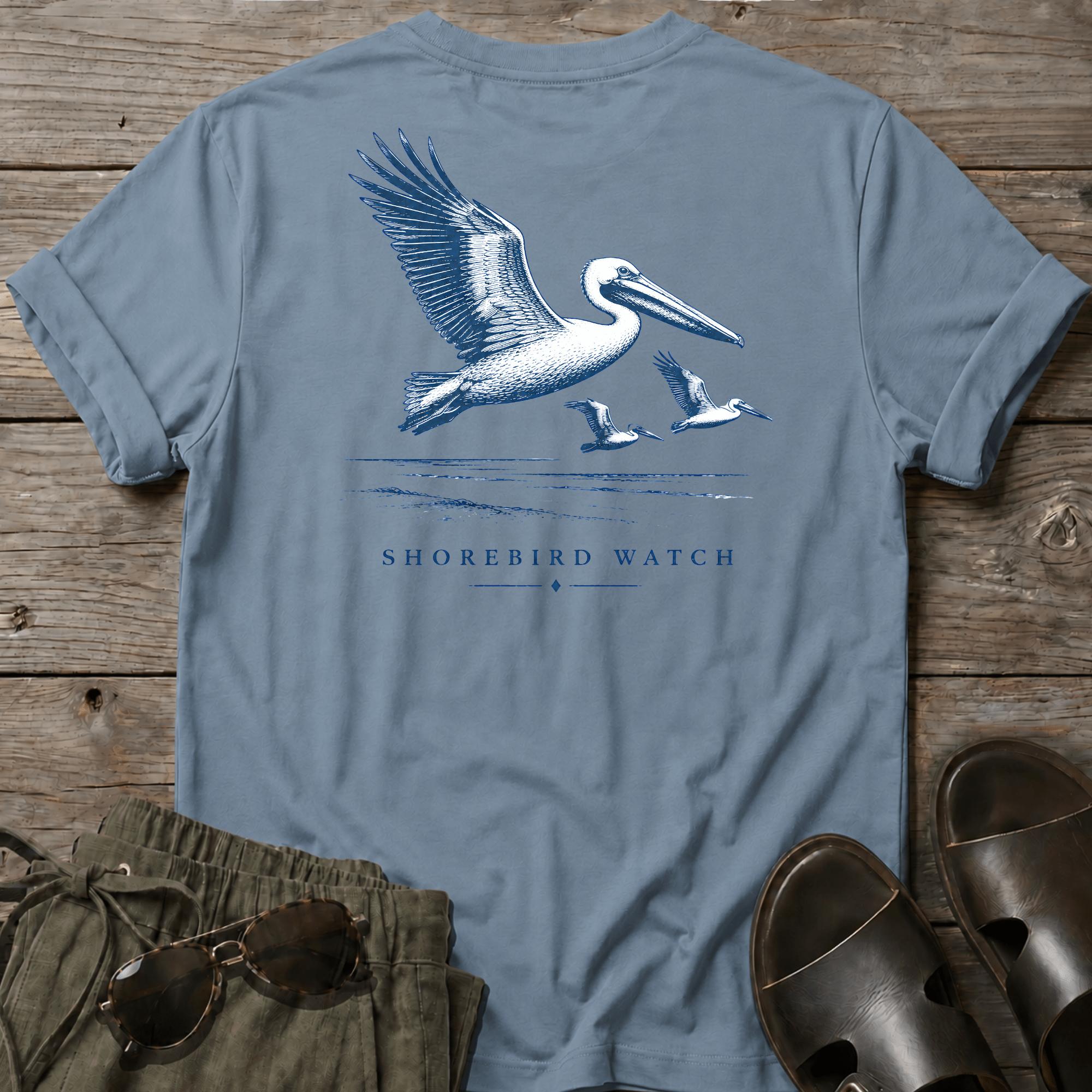 Pelican Shorebird Watch BACK DESIGN T-Shirt