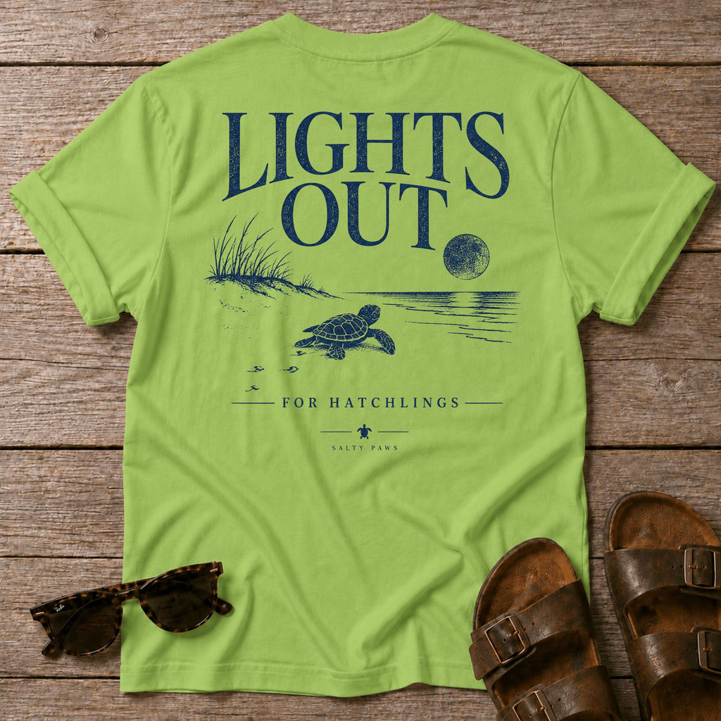 Lights Out Turtle Hatchling BACK DESIGN T-Shirt