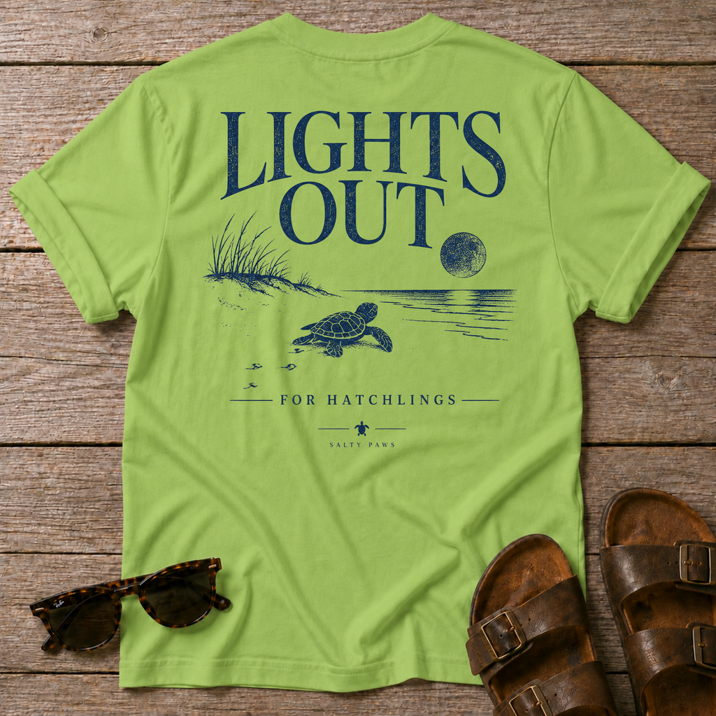 Lights Out Turtle Hatchling BACK DESIGN T-Shirt