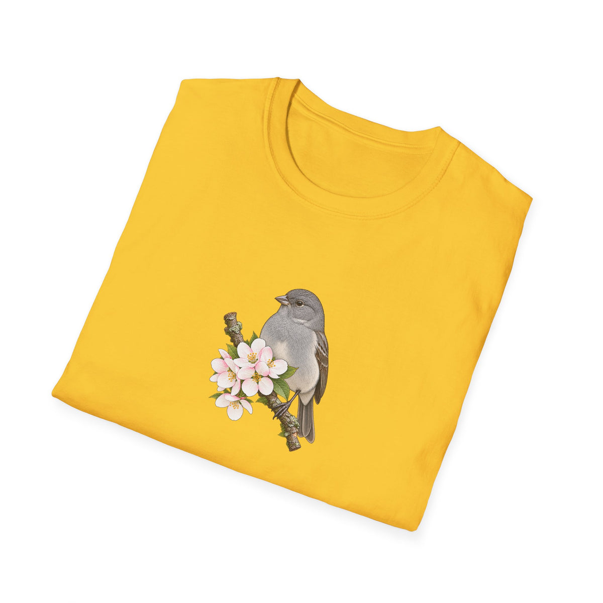 Gray Bird Blossom T-Shirt