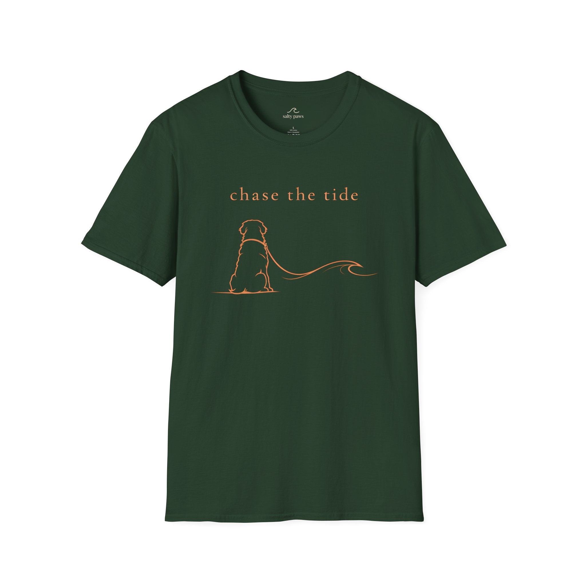 Bernese Mtn Dog Beach Ocean Line Art Tee