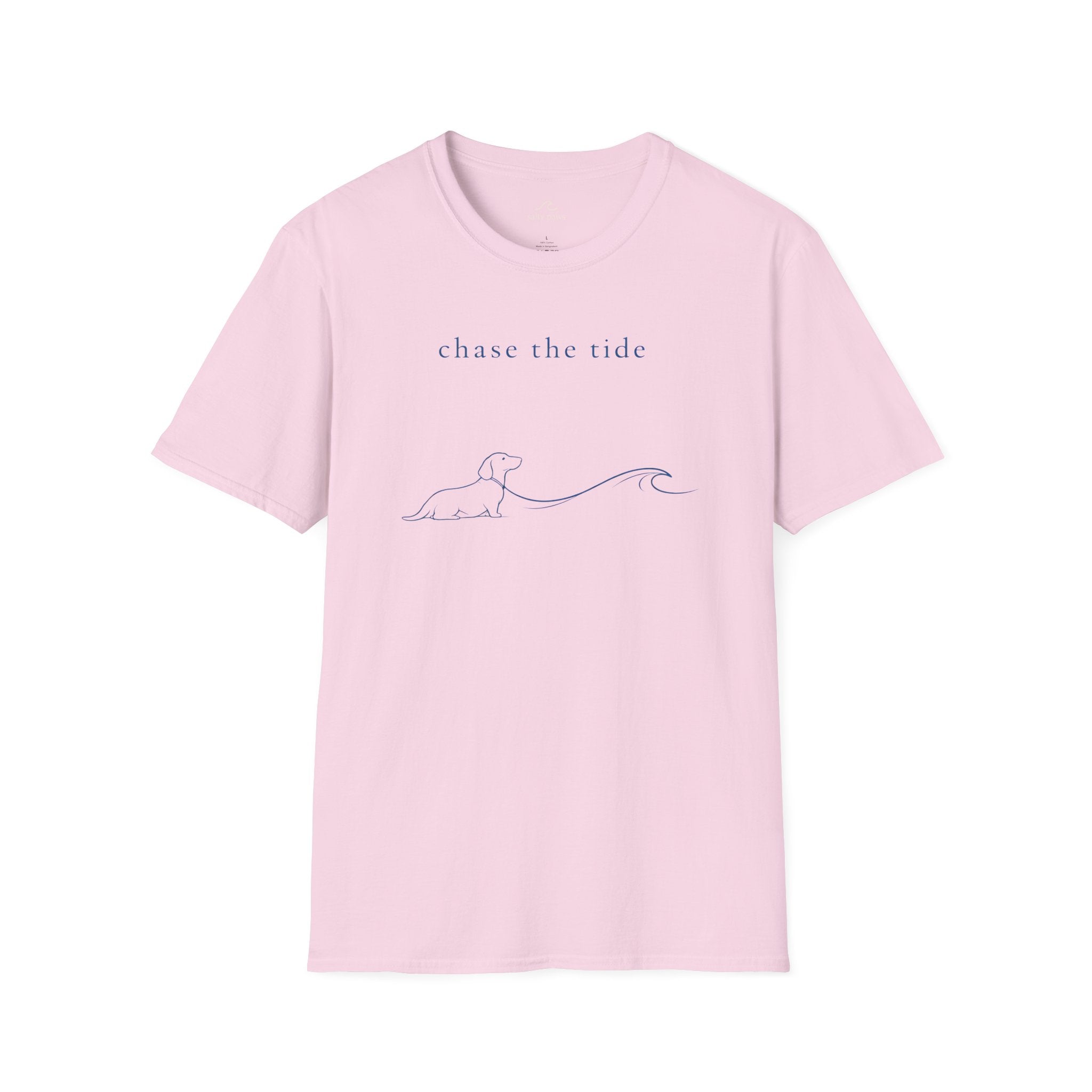 Dachshund Dog Beach Ocean Line Art Tee
