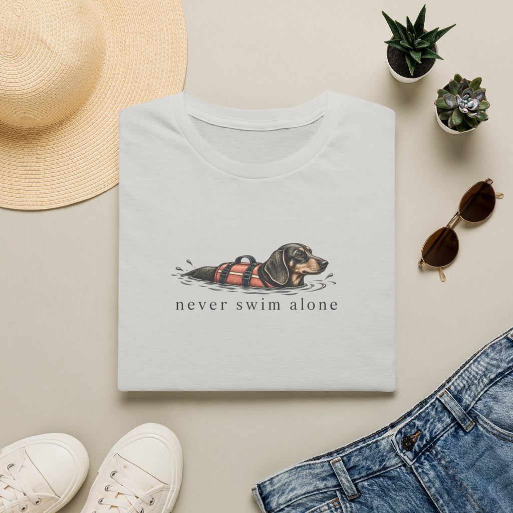 Never Swim Alone Doxie Dog T-Shirt
