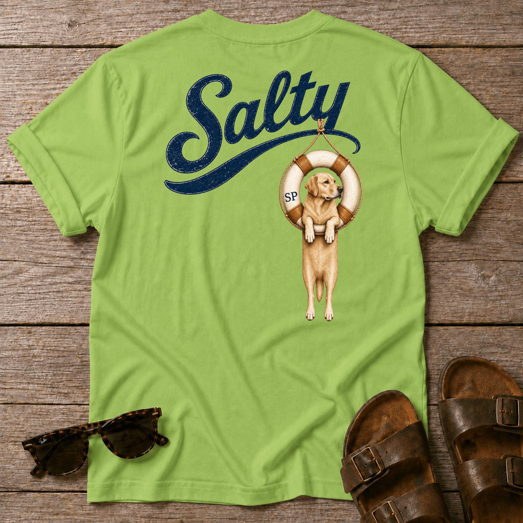 Salty Golden Retriever Tube BACK DESIGN
