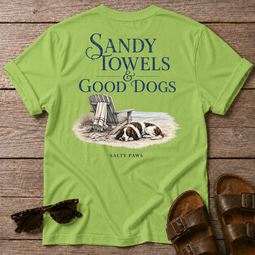 Sandy Towels & Good Dogs Spaniel BACK DESIGN