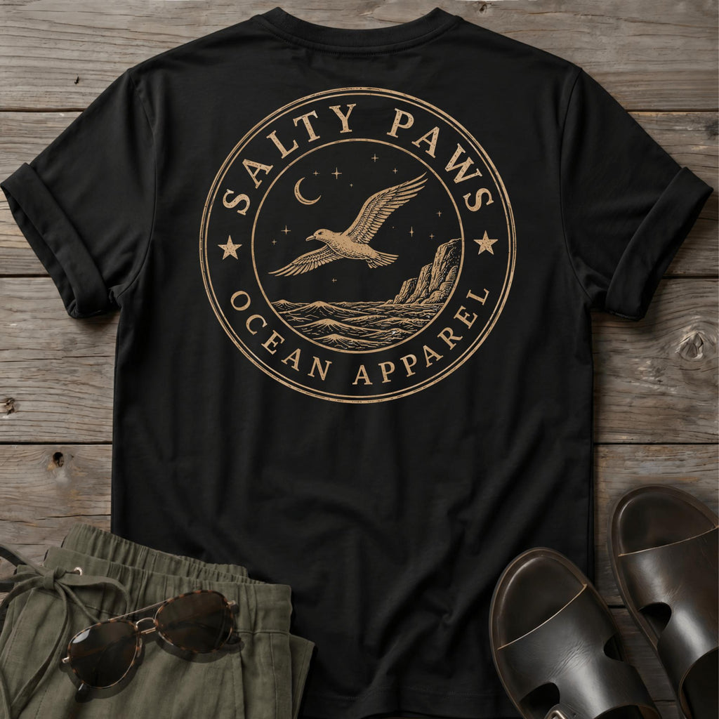 SP Bird Crest Back Design T-Shirt - coastal graphic t-shirt, Salty Paws