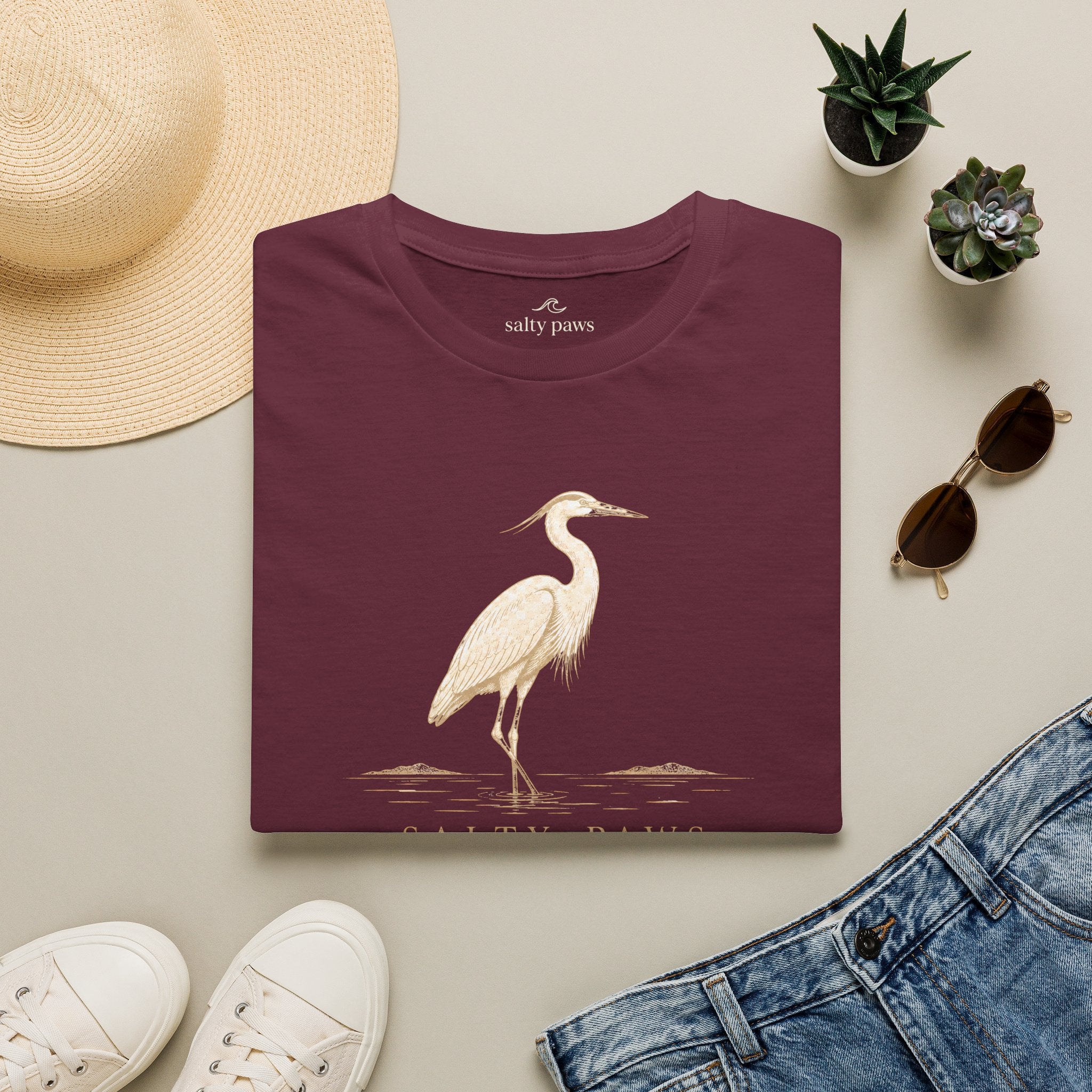 Great Heron Wading T-Shirt