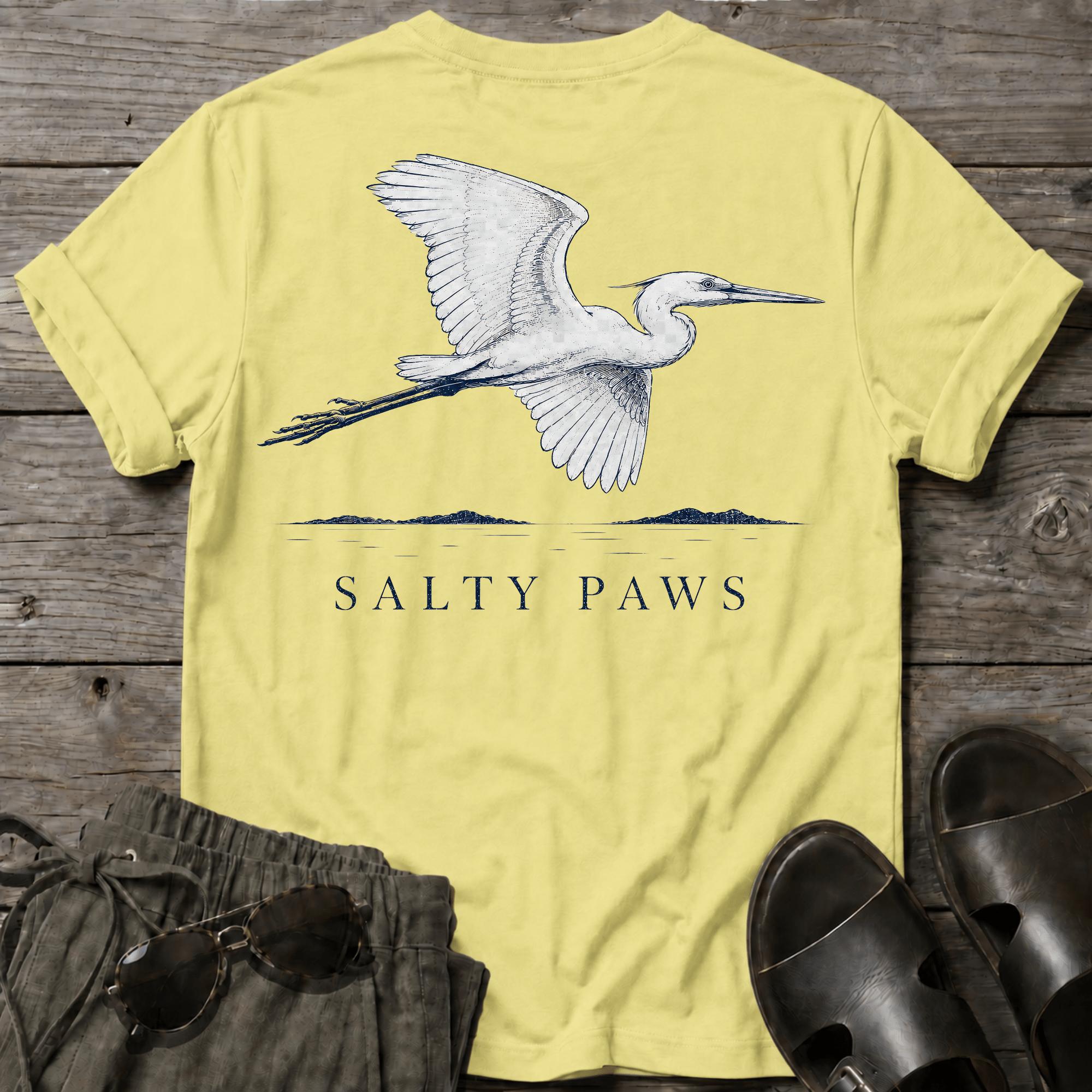 Great Egret T-shirt BACK DESIGN