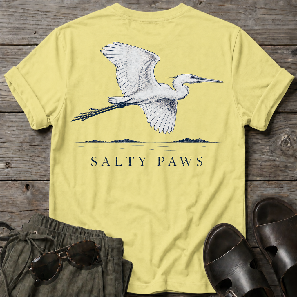 Great Egret T-shirt BACK DESIGN