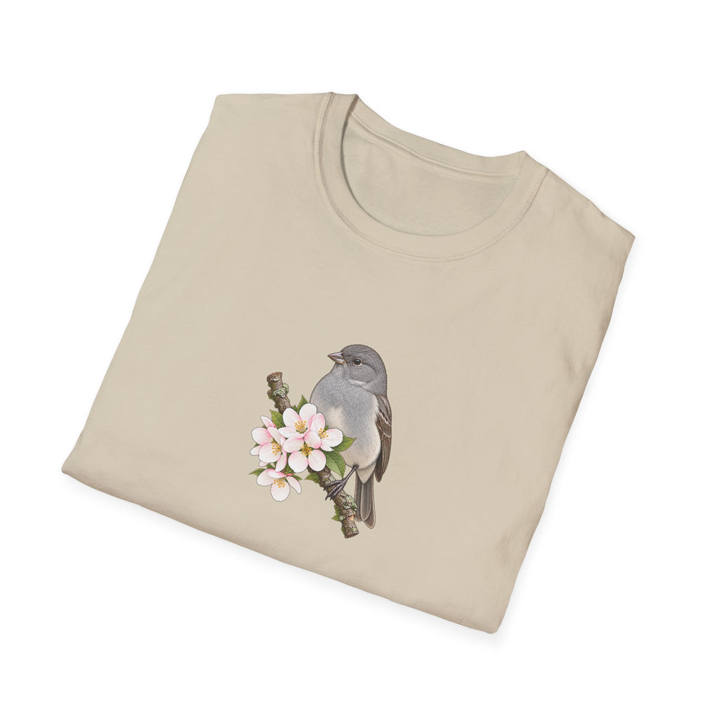 Gray Bird Blossom T-Shirt