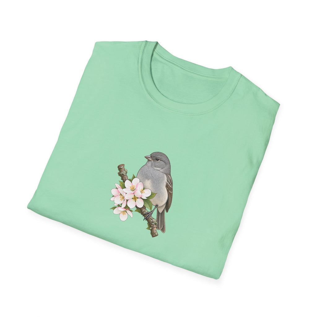 Gray Bird Blossom T-Shirt