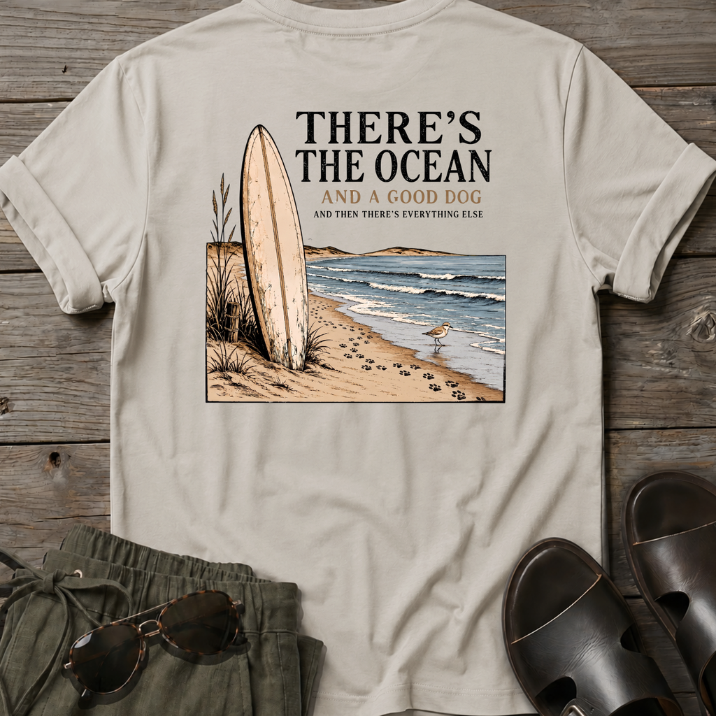 There's the ocean a good dog... BACK DESIGN