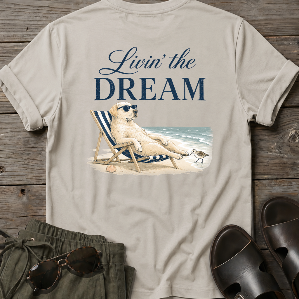 Livin the Dream Golden T-shirt BACK DESIGN
