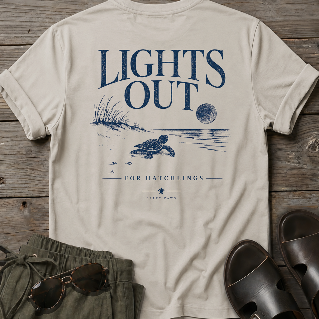 Lights Out Turtle Hatchling BACK DESIGN T-Shirt