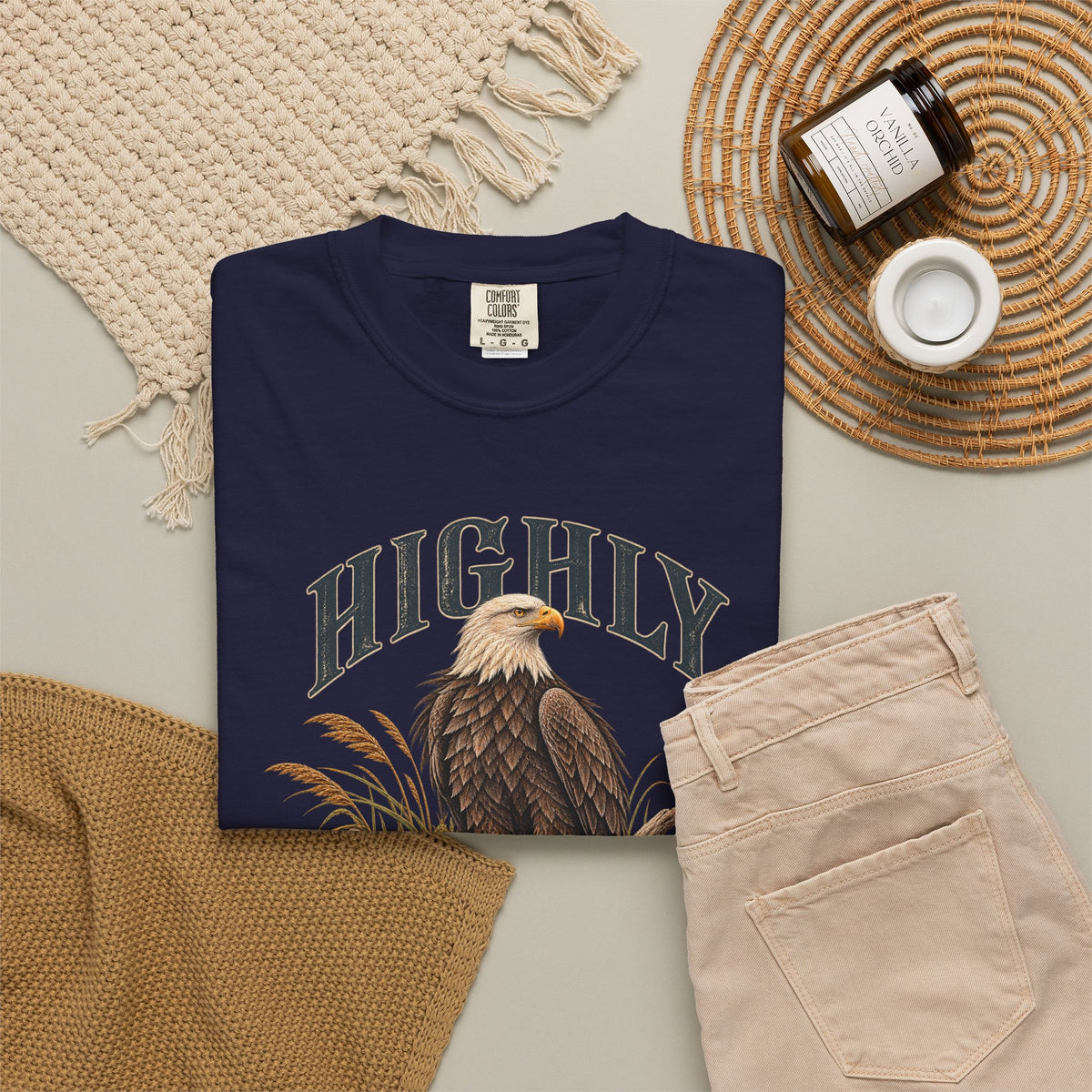 Highly Observant Eagle T-Shirt Comfort Colors