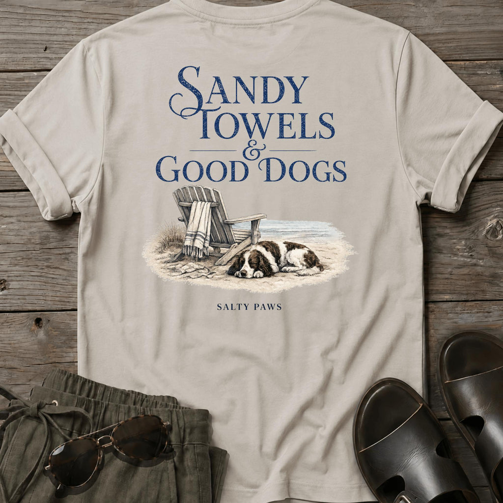Sandy Towels & Good Dogs Spaniel BACK DESIGN