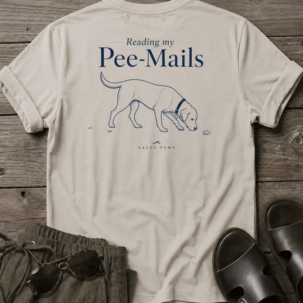 Pee Mails Dog T-shirt BACK DESIGN