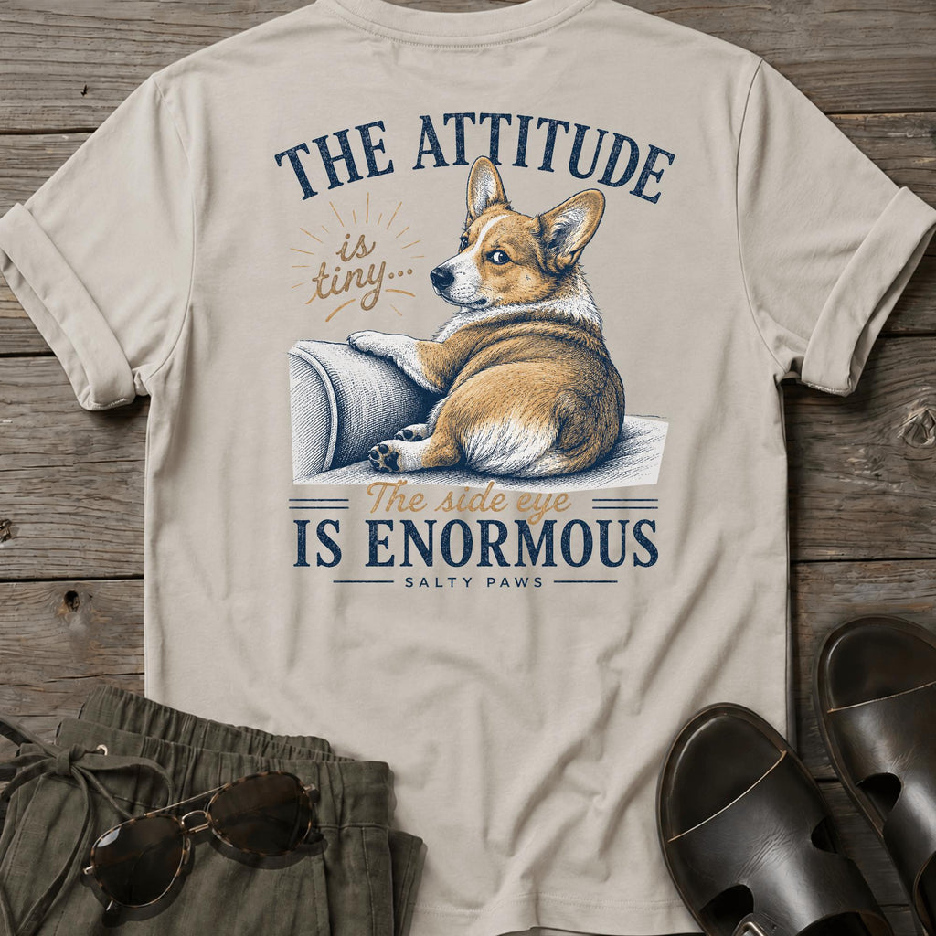 Side Eye Corgi BACK DESIGN