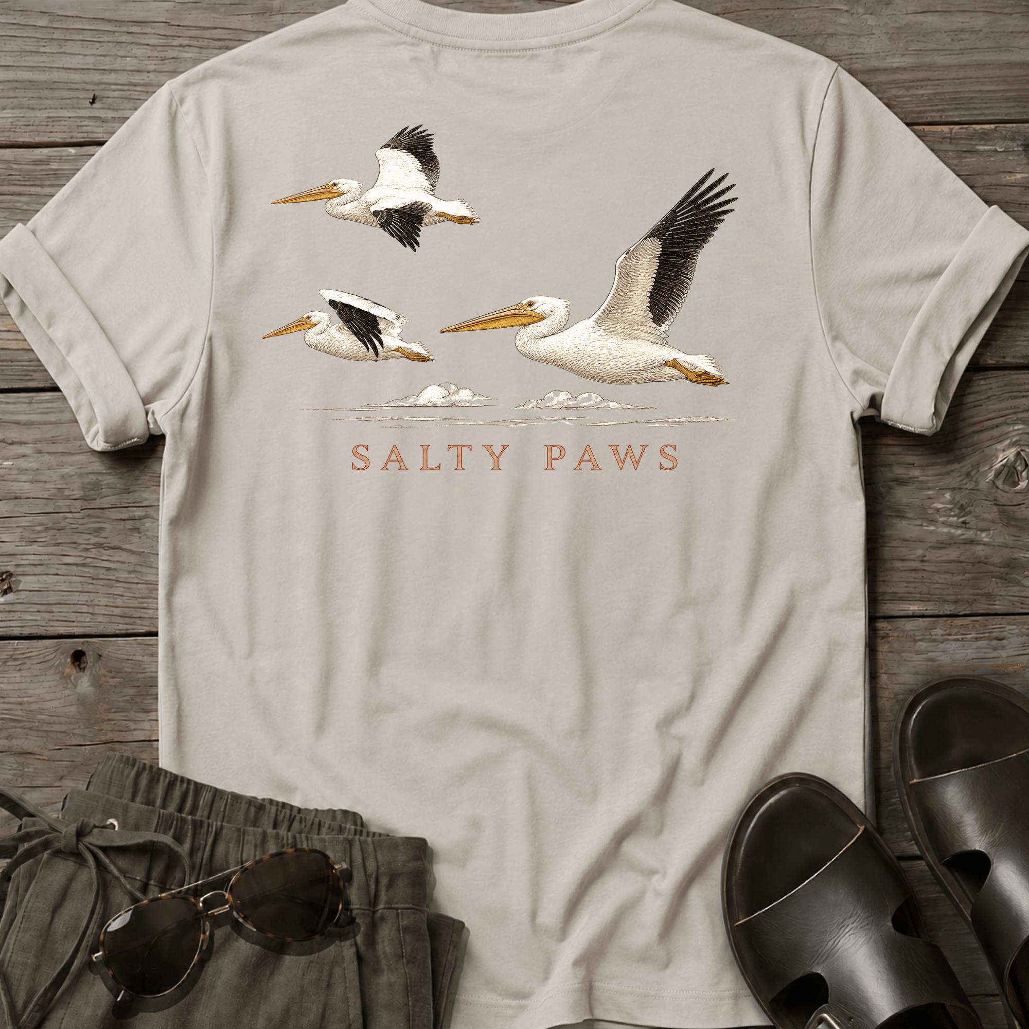 Pelicans in Flight BACK DESIGN
