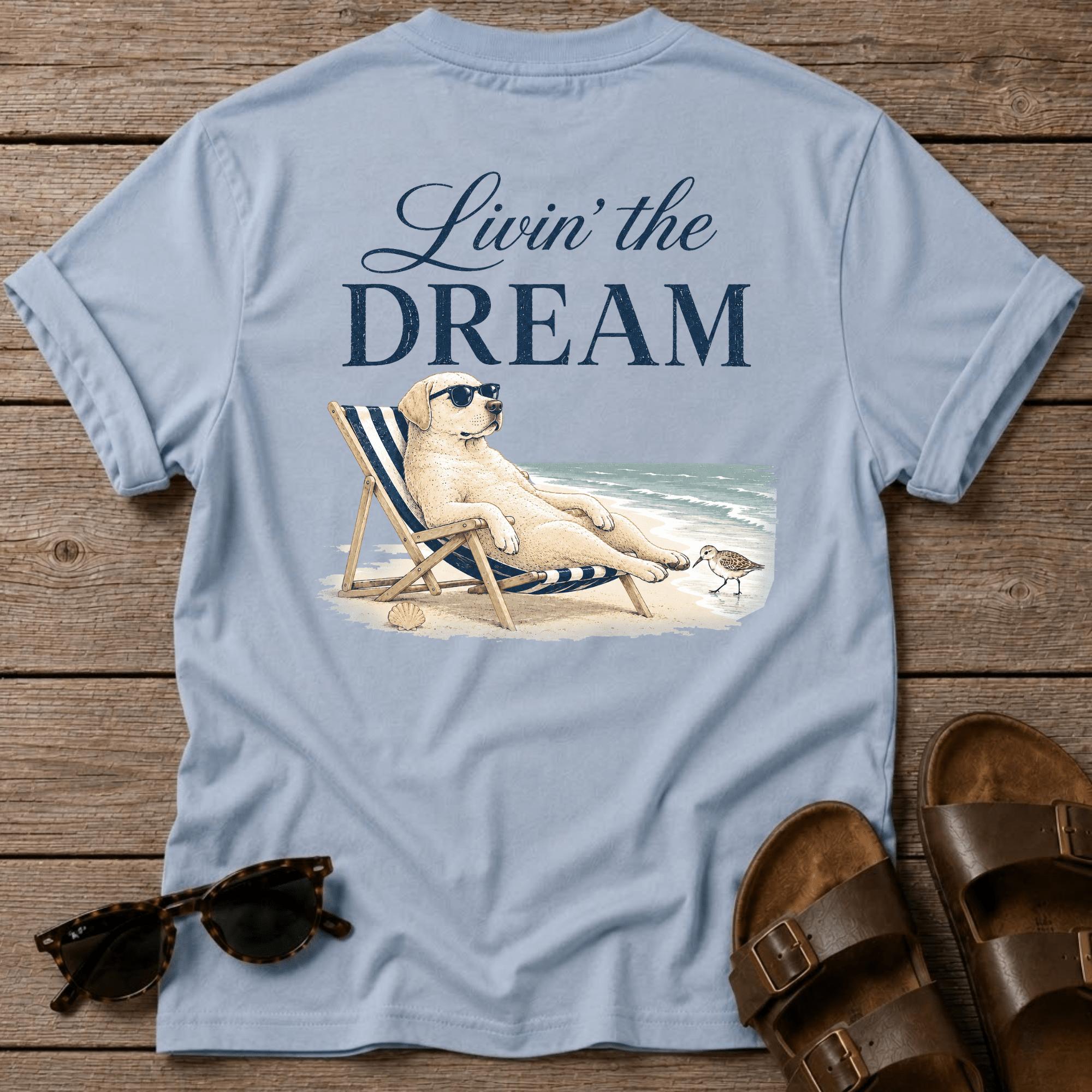 Livin the Dream Golden T-shirt BACK DESIGN