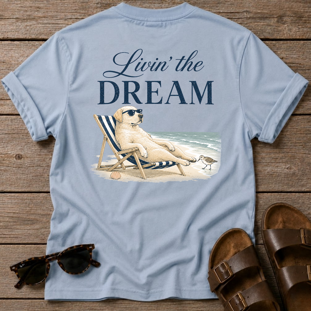 Livin the Dream Golden T-shirt BACK DESIGN