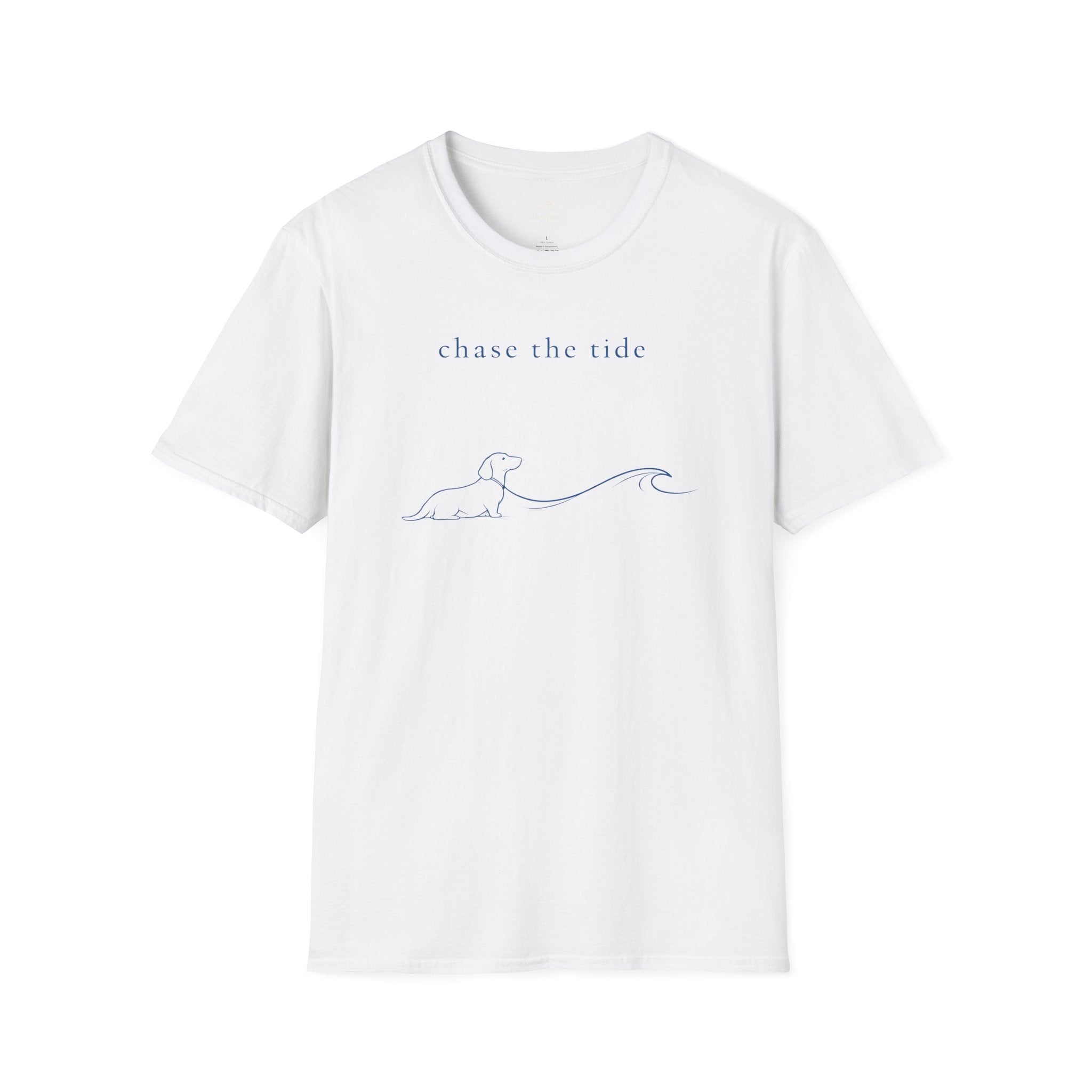 Dachshund Dog Beach Ocean Line Art Tee