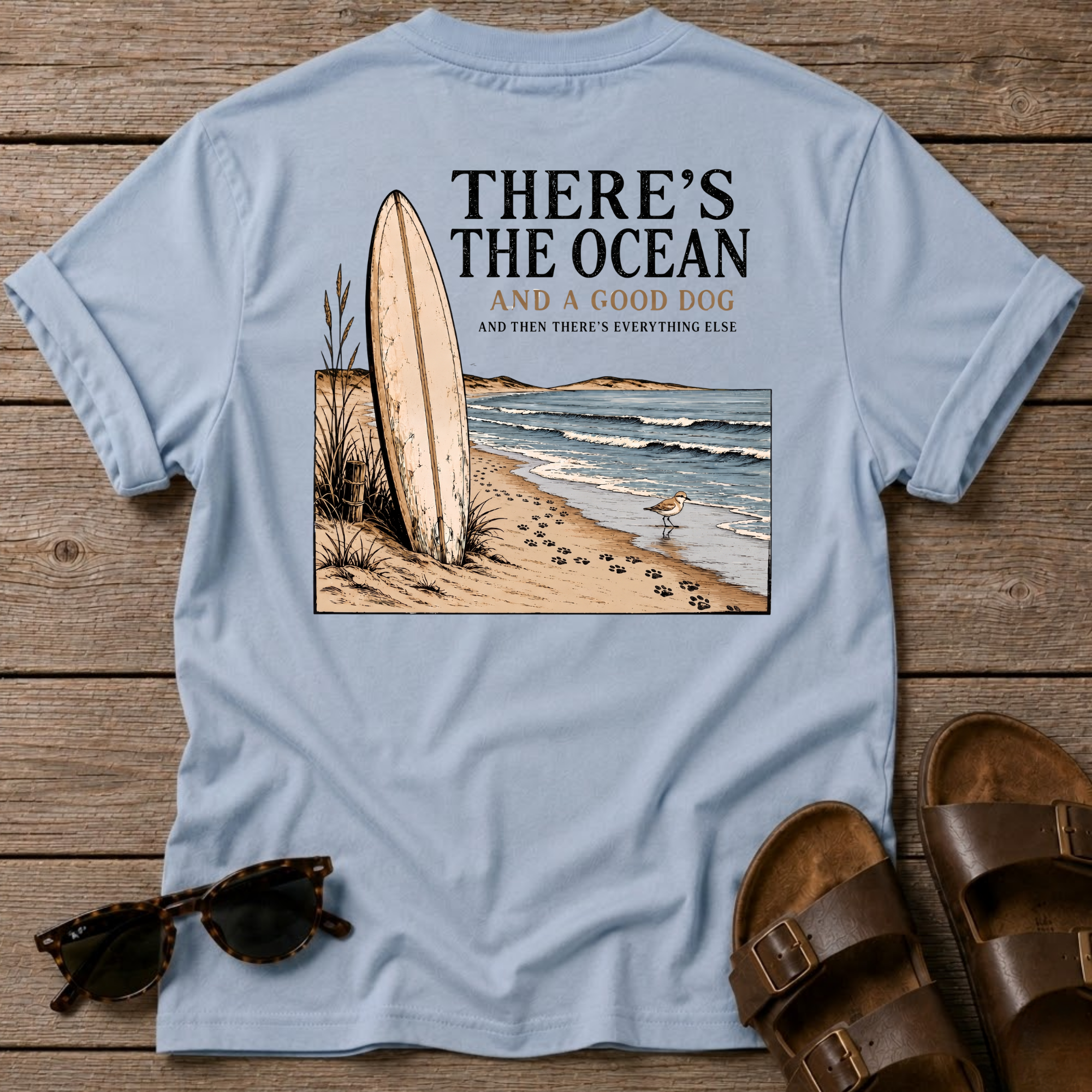 There's the ocean a good dog... BACK DESIGN