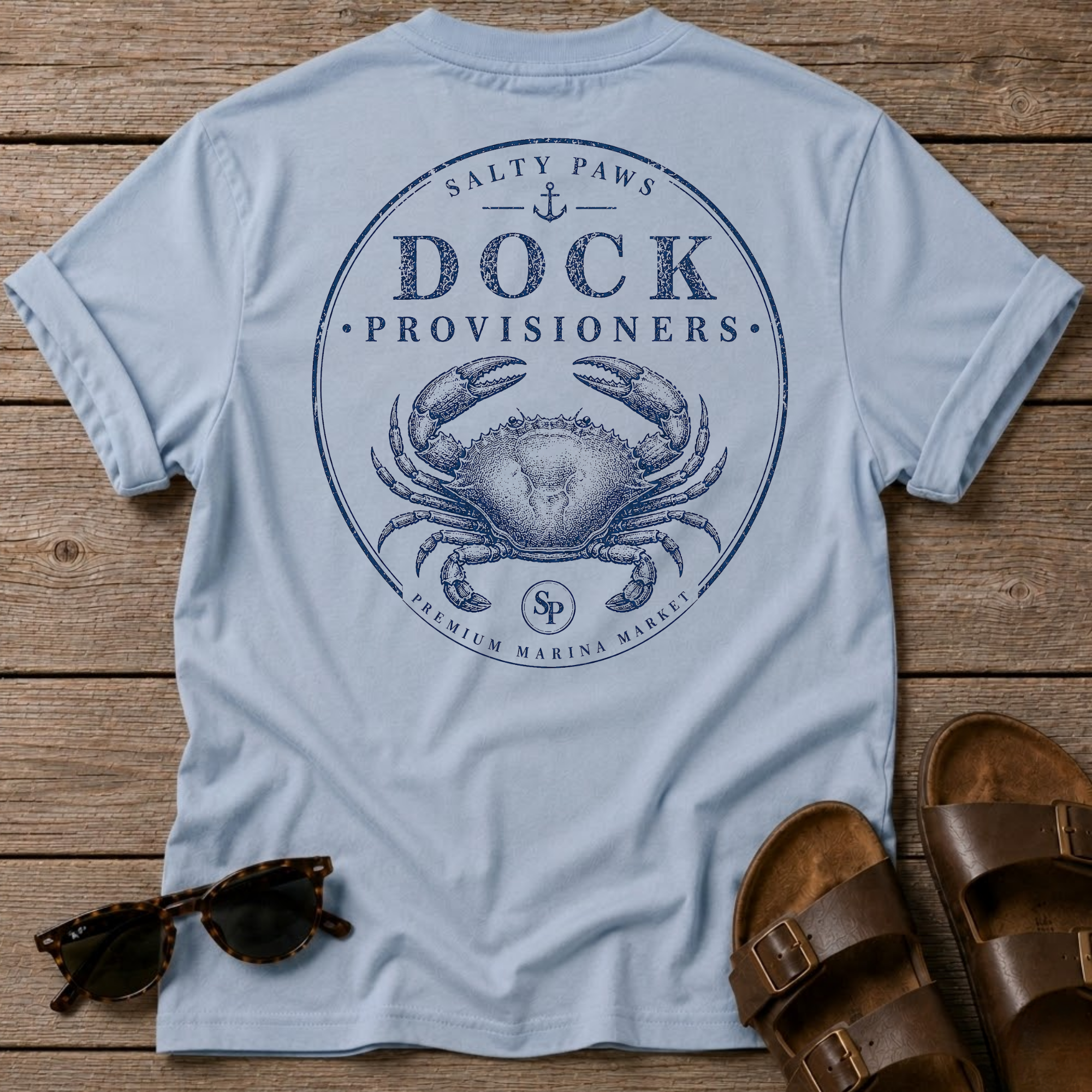 Dock Provision Crab BACK DESIGN T-Shirt
