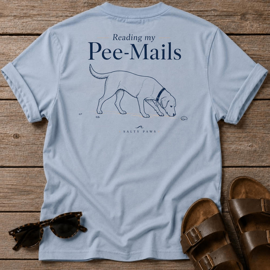 Pee Mails Dog T-shirt BACK DESIGN