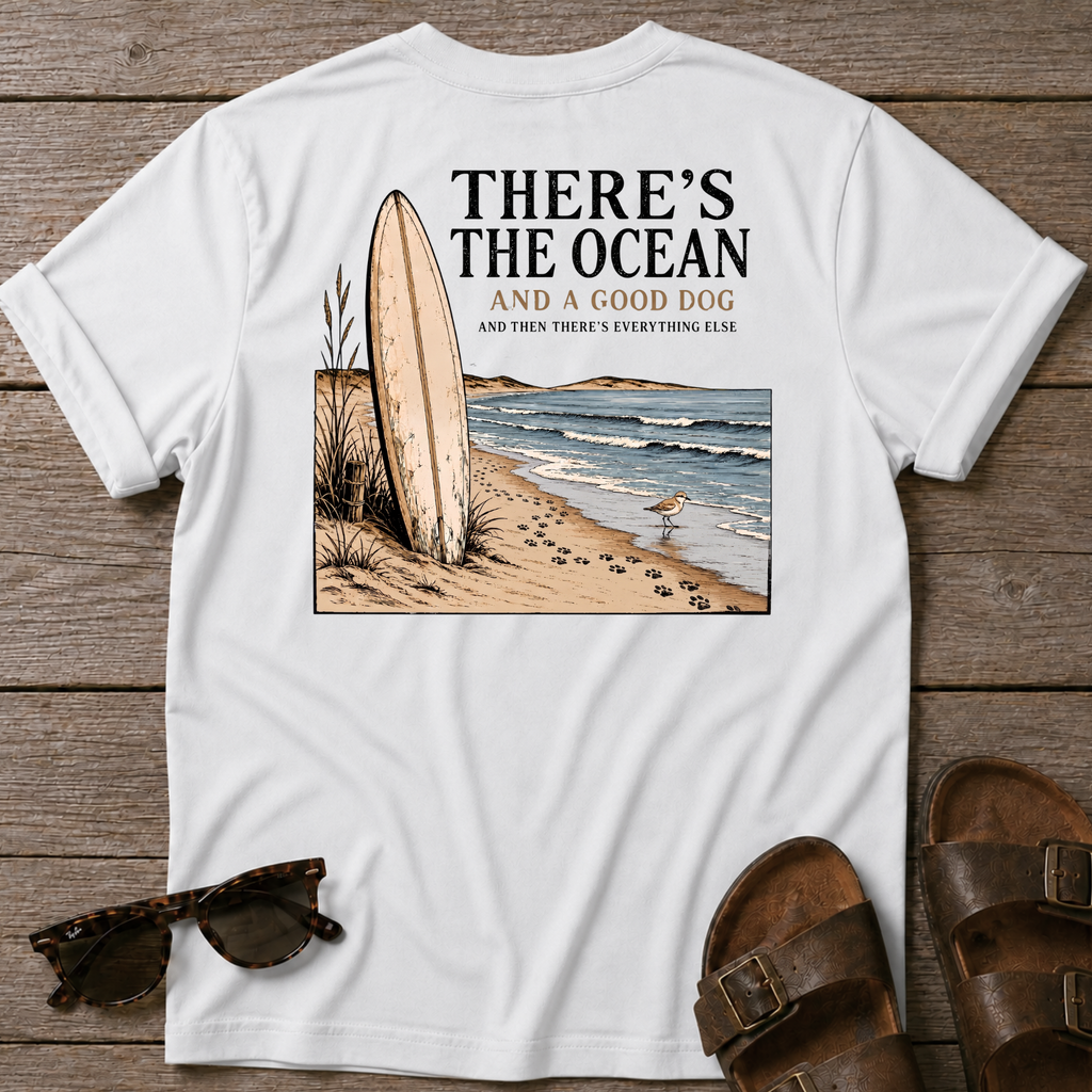 There's the ocean a good dog... BACK DESIGN