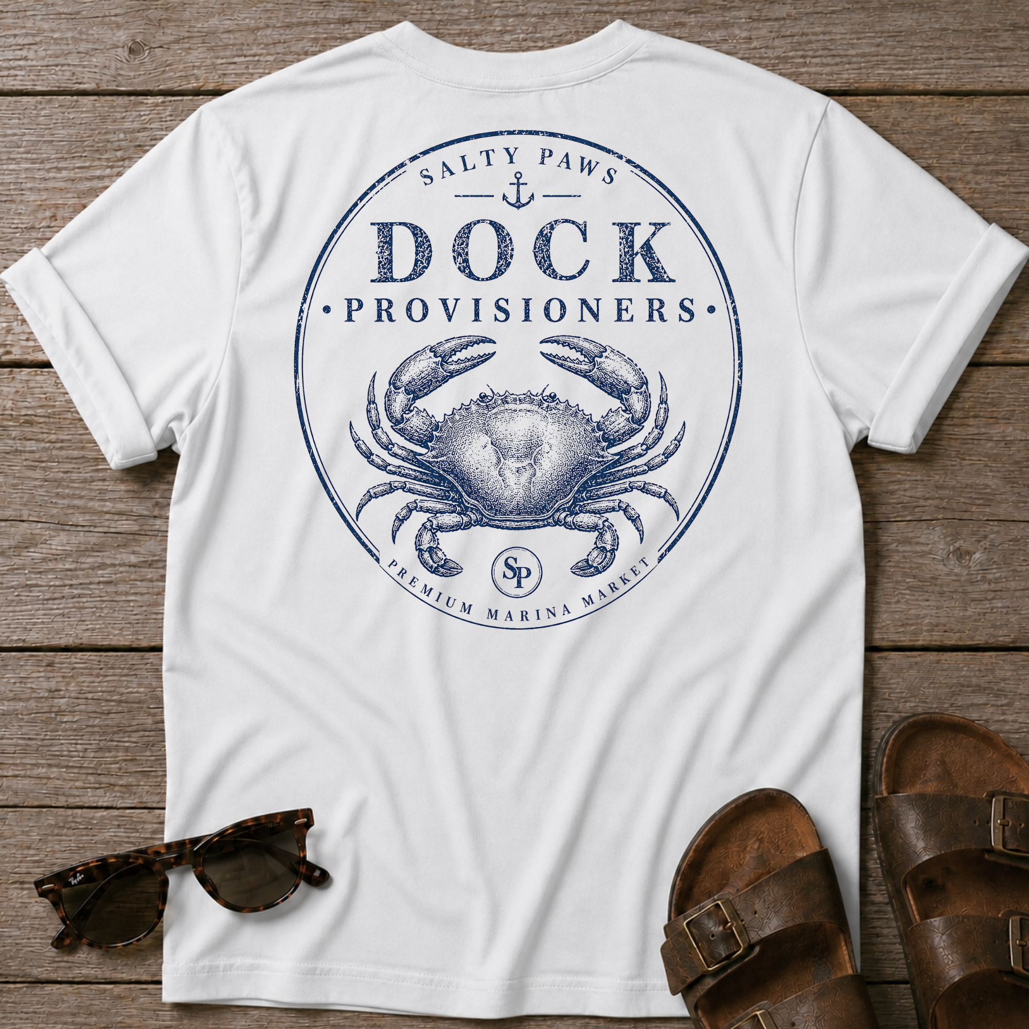 Dock Provision Crab BACK DESIGN T-Shirt