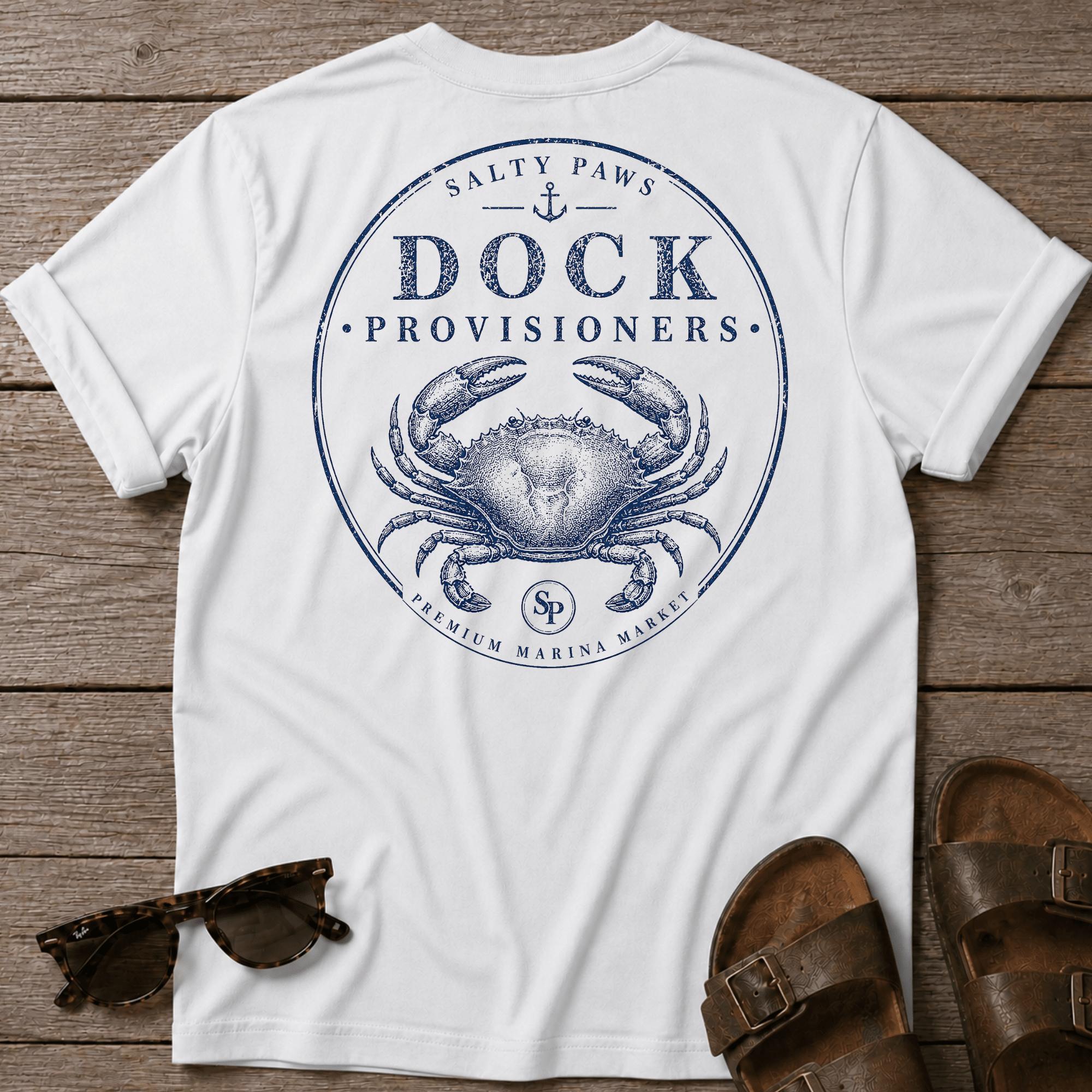 Dock Provisions Crab BACK DESIGN T-Shirt