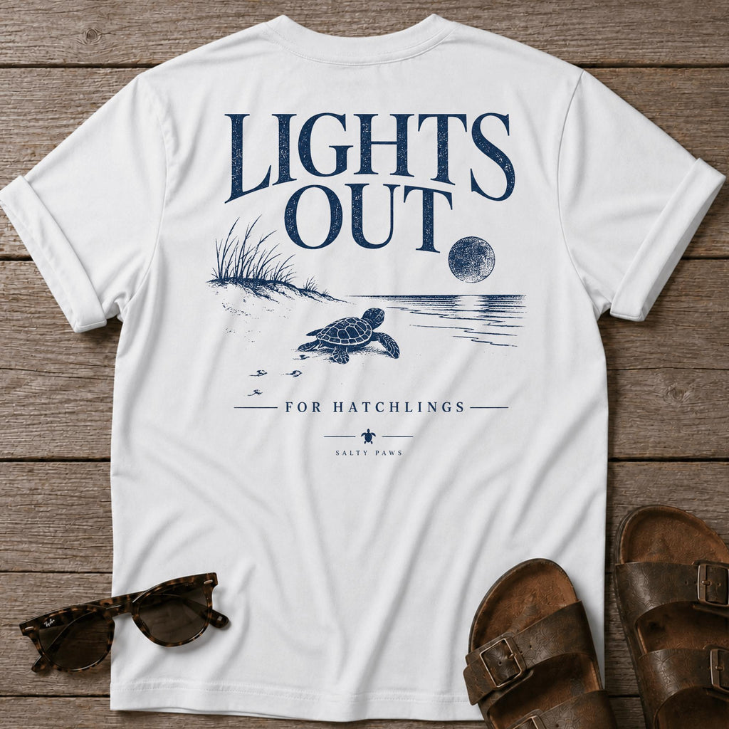 Lights Out Turtle Hatchling BACK DESIGN T-Shirt