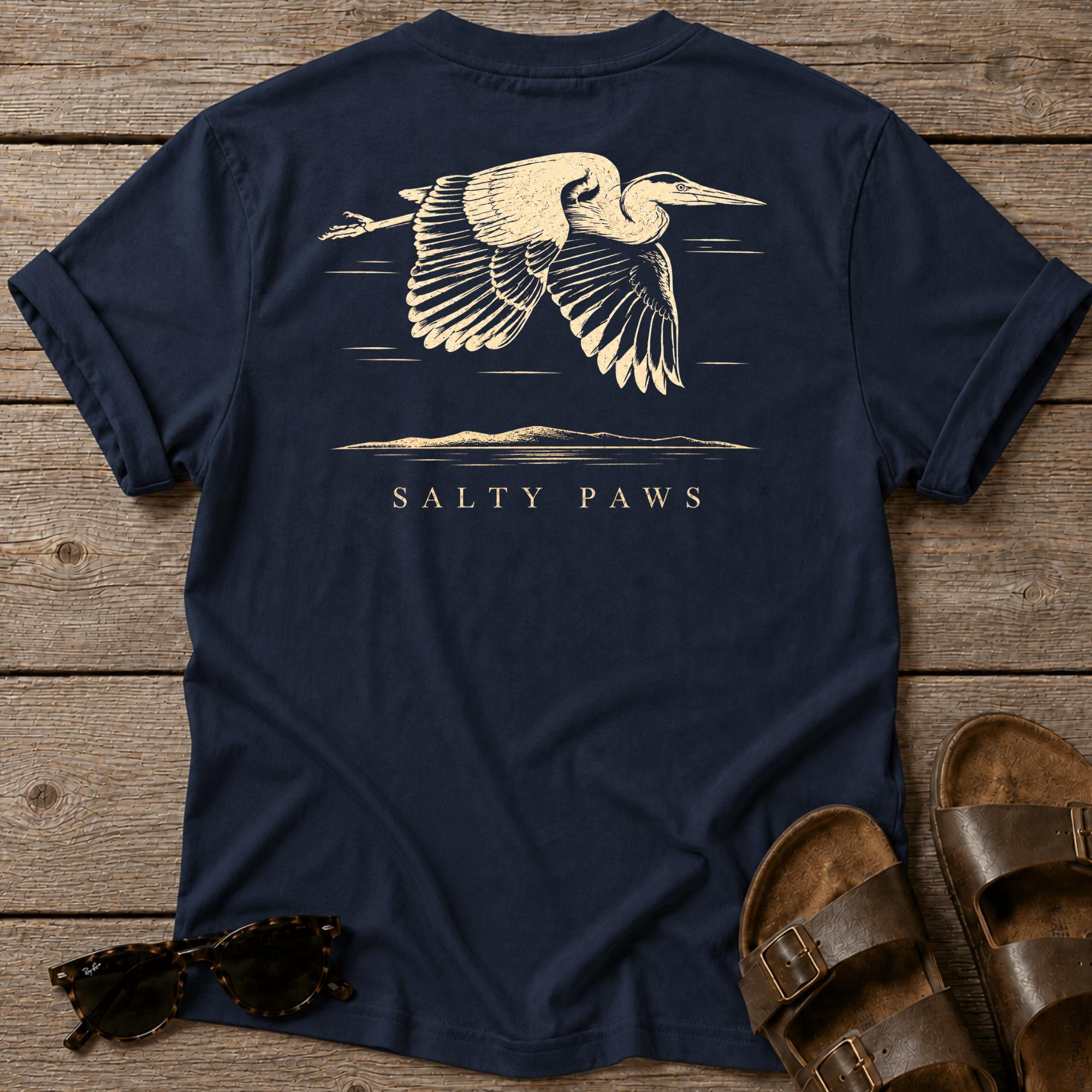 Great Heron Flight 3 T-shirt BACK DESIGN